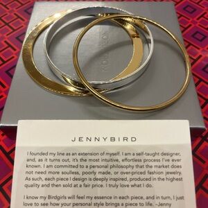 Jenny Bird Bangle Set in Gold and Silver